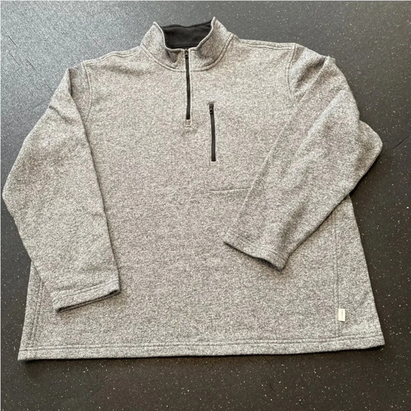 Magellan Outdoors Sweater Men Size XXL Gray Pullover 1/4 Zip Moisture Wicking - Picture 1 of 9